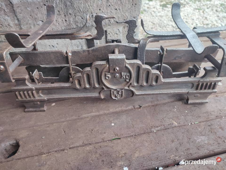 Stara żeliwna waga szalkowa Dulcza Wielka