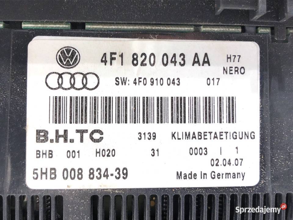 PANEL STEROWANIA NAWIEWU AUDI A6 C6 4F1820043AA