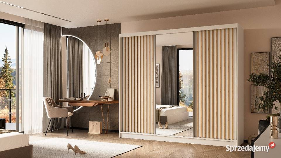 SZAFA SYPIALNIANA lamele lustro 240 wysyłka 61cm Toruń