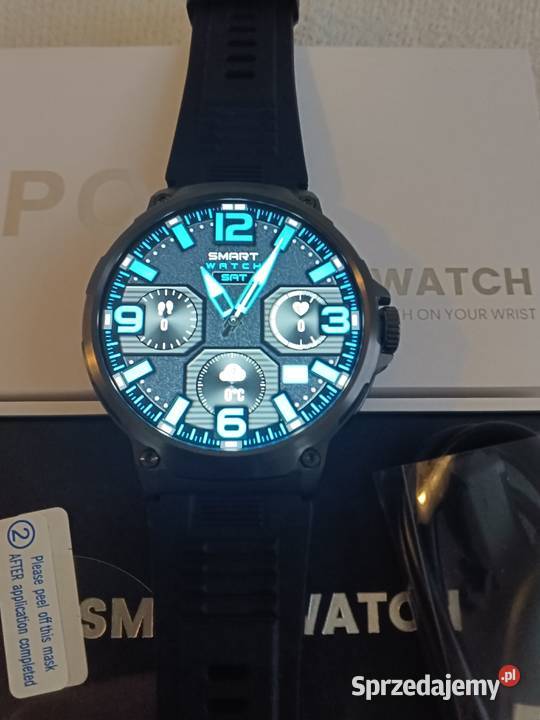 SmartWatch Inteligentny V69 185 calowy okrągły Poznań sprzedam