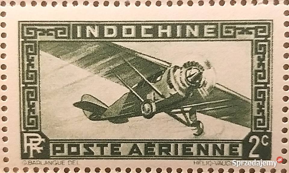 Znaczek kolonialny Poczta lotnicza Indochiny Bronisze