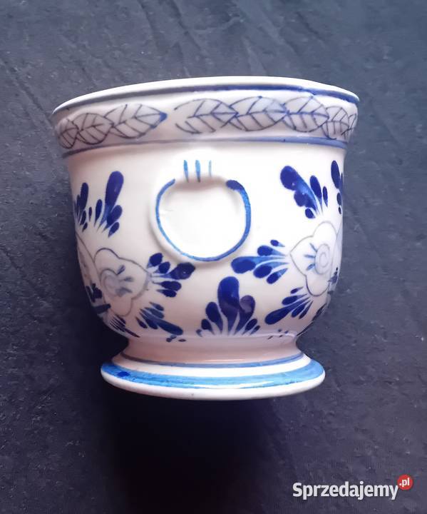 Ręcznie malowana osłonka doniczki Delft Nie Koźminek
