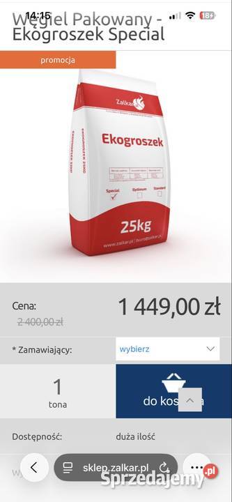 Ekogroszek 28 kj Gródków