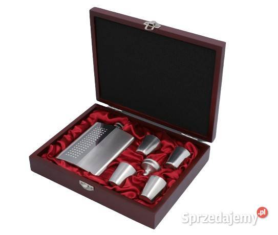 Elegancka Srebrna Piersiówka 8 oz z 4 śląskie Ostrowy nad Okszą sprzedam