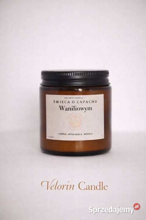 Świeca sojowa o zapachu waniliowym 120 ml Zgłobice