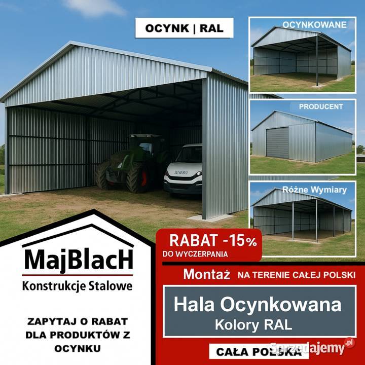 15 Magazyn na Maszyny Hala Garaż OCYNK Wiata Nieruchomości Skarżysko-Kamienna