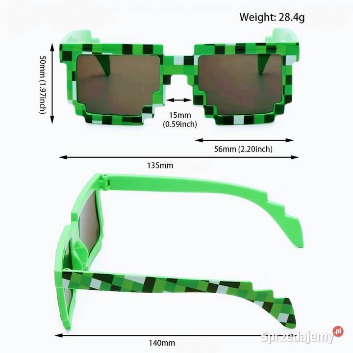 Okulary Piksel Minecraft Rybnik