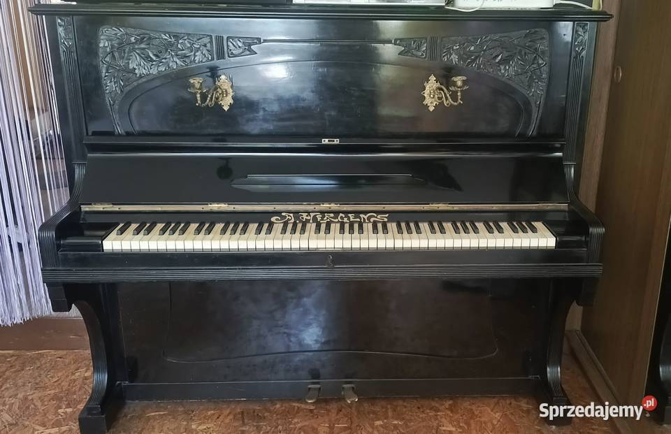 Zabytkowe pianino Hergens Secesja ok 1910 r Instrumenty klawiszowe i MIDI Zgierz