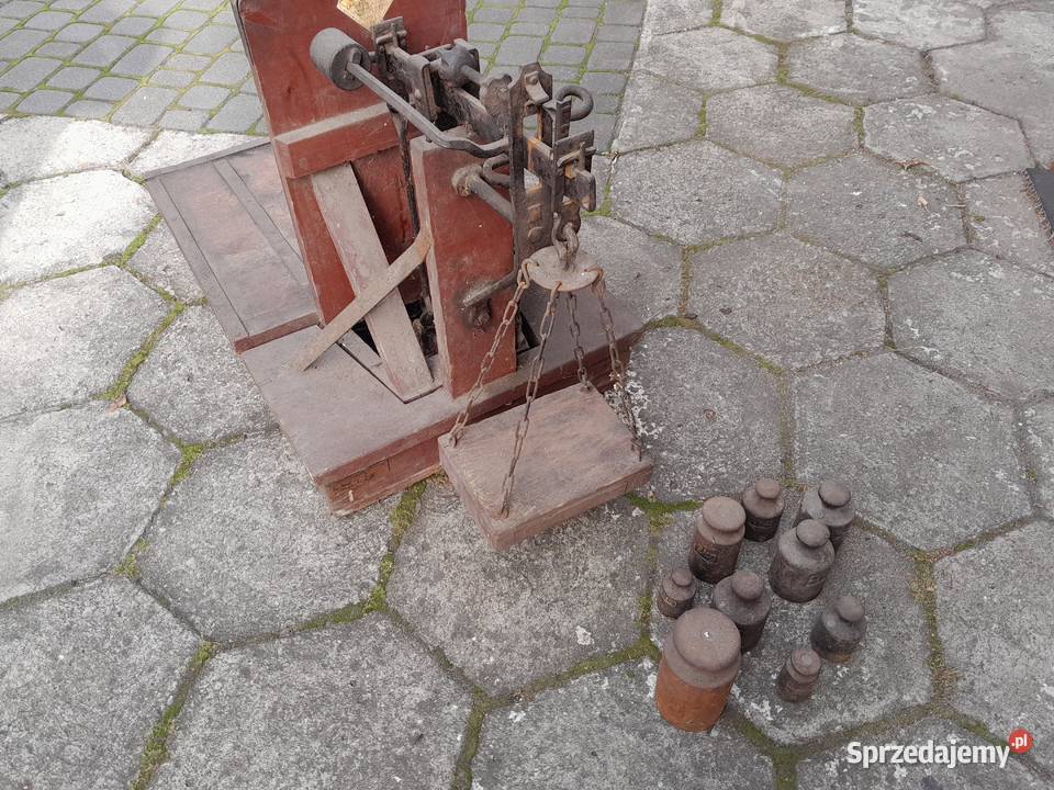 Stara waga dziesiętna towarowa sprawna zestaw Dąbrowa Górnicza