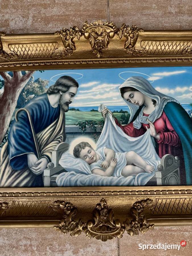 Obraz święta rodzina rama ozdobna stylowa złota Garwolin