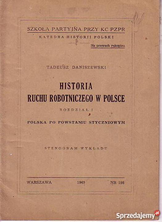 0792 HISTORIA RUCHU ROBOTNICZEGO W POLSCE POLSKA historia, archeologia Czyrna