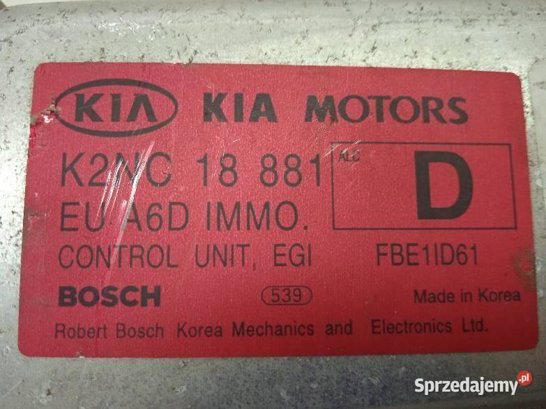STEROWNIK SILNIKA 0261206702 KIA SHUMA II 16 D Rok produkcji 2002 Sterowniki
