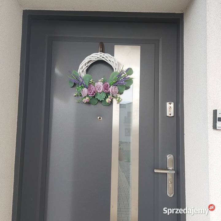 Wianek na drzwi lawenda rękodzieło Gostyń