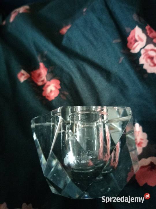 Dwa kryształowe świeczniki zestaw zachodniopomorskie