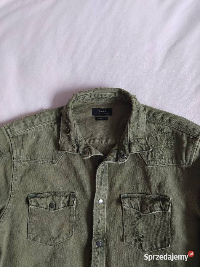 Zara koszula jeansowa ML khaki Rzeszów