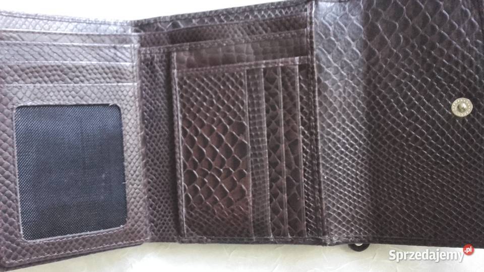 BRĄZOWY WŁOSKISKÓRZANY PORTFEL MĘSKI Dla mężczyzn