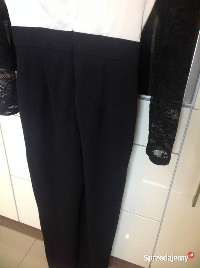 Kombinezon Czarny Damski ANNA FIELD S Koronka Nowa Sól