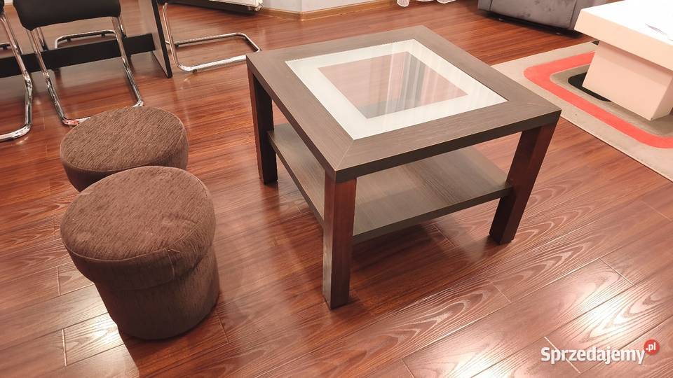 Stolik kawowy 2 pufy Kraków