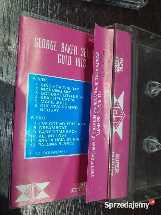 Kaseta magnetofonowa George Baker Selection Gold małopolskie Wieliczka