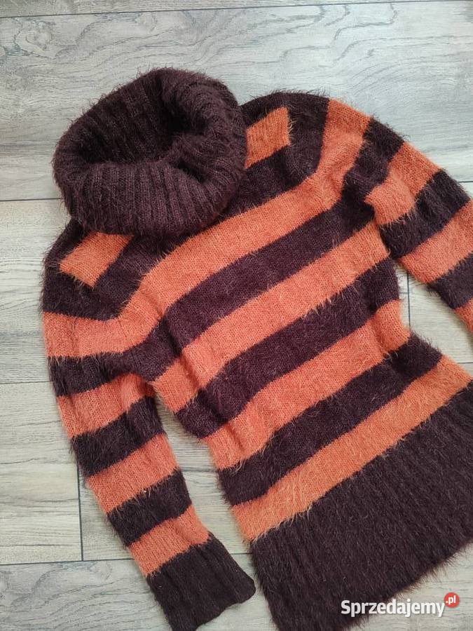 Golf sweter w Paski Pasiak Vintage Jasło
