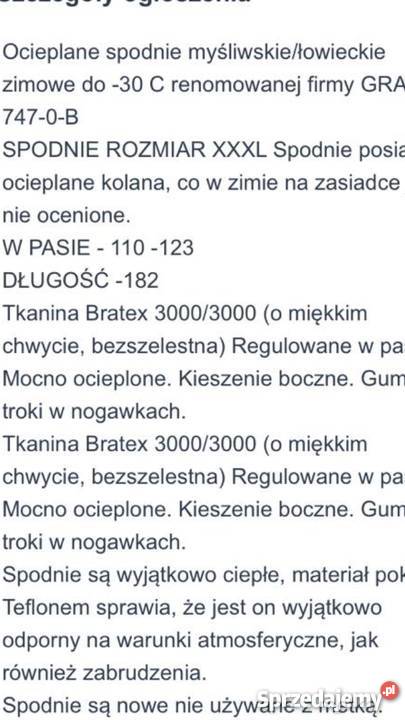 Sprzedam nowy komplet myśliwski GRAFF Ryki