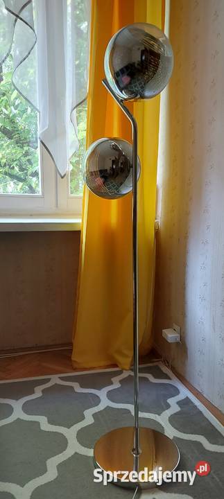 Lampa podłogowa MILA srebrna do salonu sypialni Lampy podłogowe Lampy Warszawa
