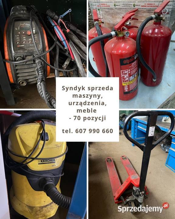 Syndyk sprzeda maszyny i urządzenia produkcyjne lubelskie Lublin sprzedam
