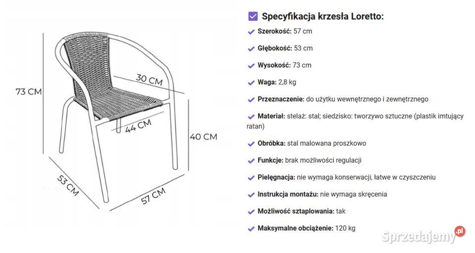 ZESTAW MEBLI OGRODOWYCH BALKON TARAS STÓŁ 120x70 Drzewica