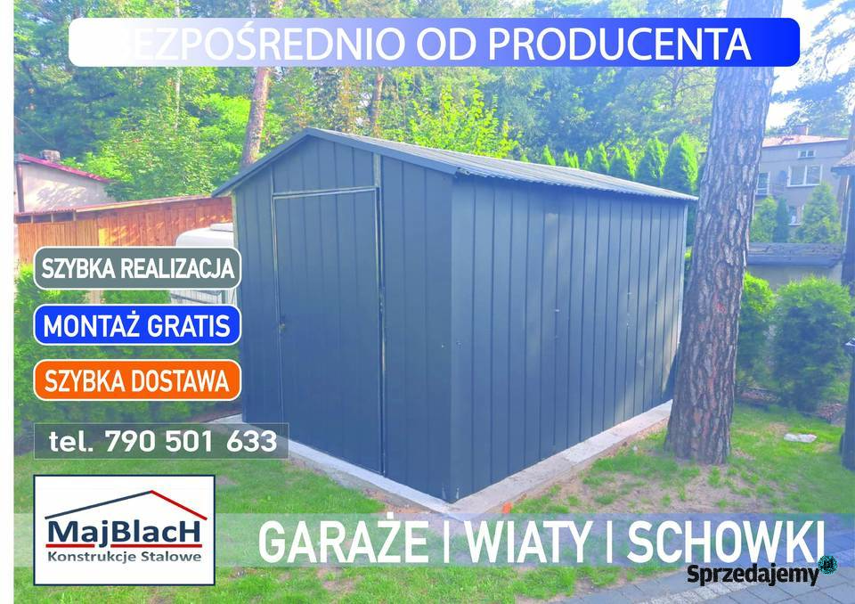 GRAFIT Garaż Blaszany Na narzędzia SchowekWiatka Szczecinek