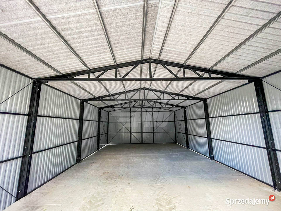 Hala Garaż Blaszany 7x10m Brama Dwuskrzydłowa