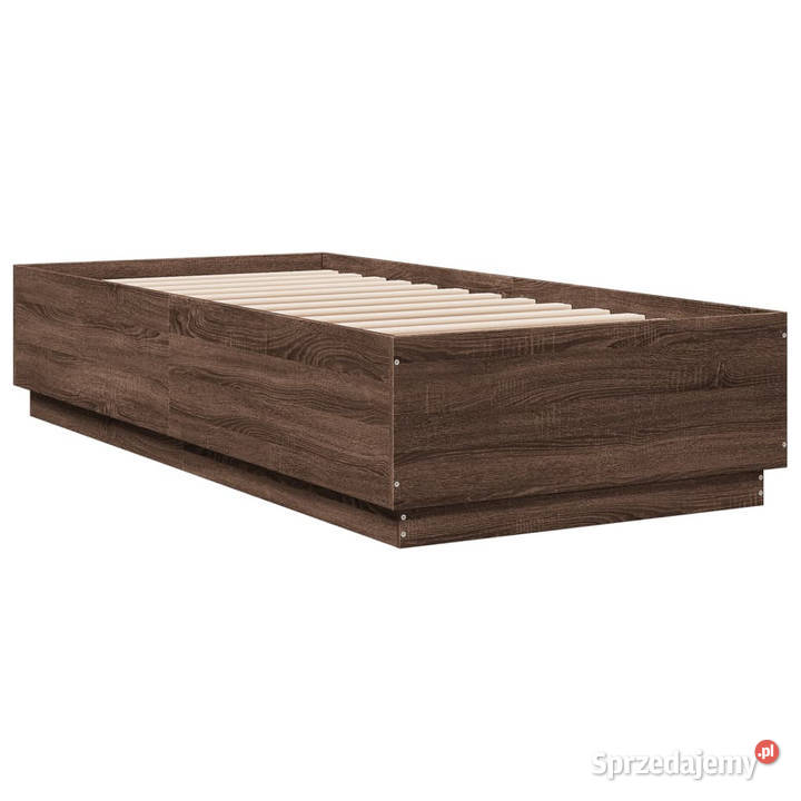 Rama łóżka z LED brązowy dąb 90x200 WM3209638 Warszawa sprzedam