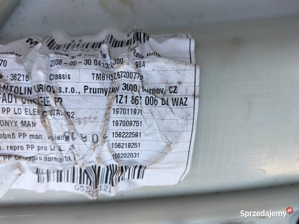 SKODA OCTAVIA II 2 BOCZEK DRZWI PRAWY PRZÓD osobowe Kamień-Kolonia