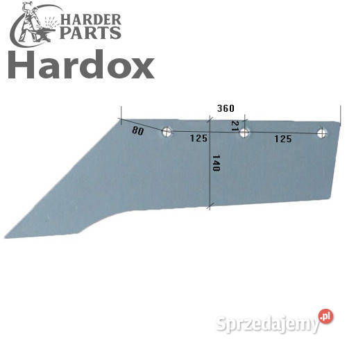 Lemiesz 300hektarów HARDOX 54565L części do