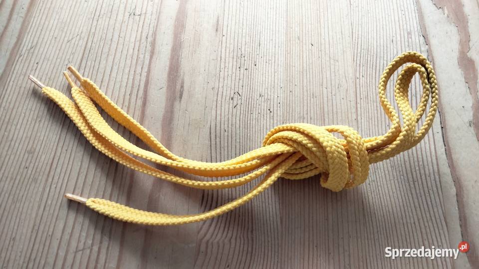 Sznurowadła płaskie grube długość 90 kolor żółty sprzedam