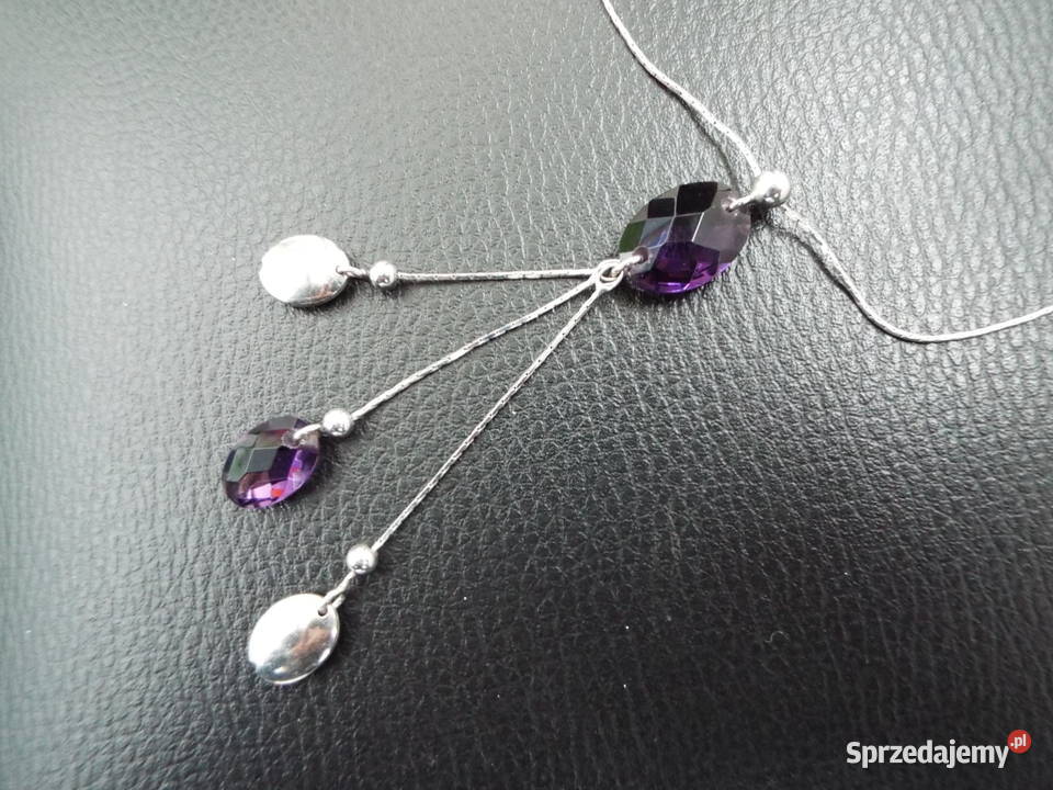 Naszyjnik srebrny z cyrkoniami