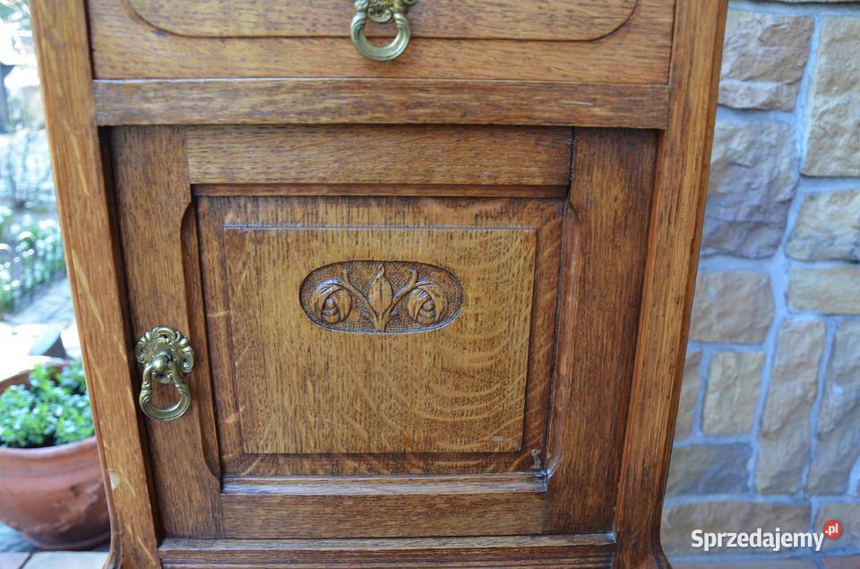 Stolik stylowy ludwik marmur brązowy dębowy Kalisz