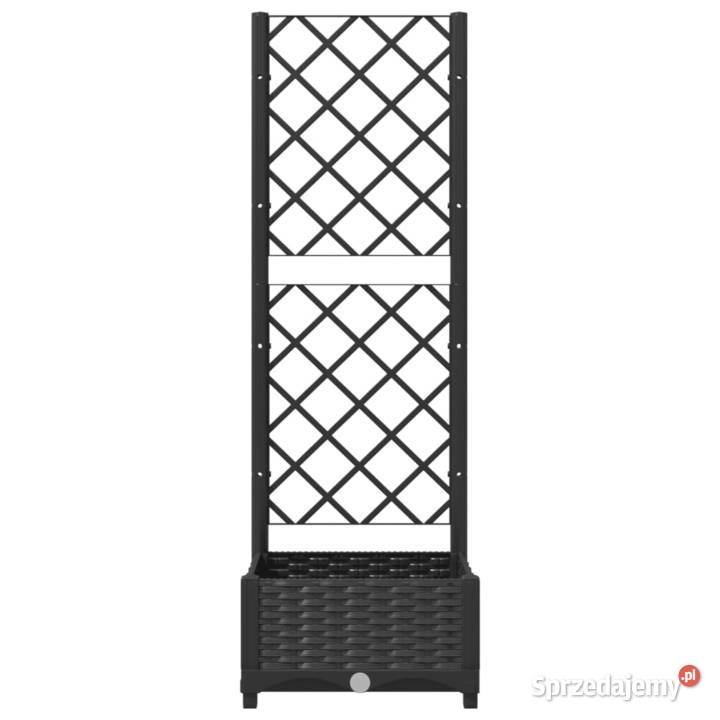 Donica ogrodowa z kratką czarna 40x40x1215 mazowieckie Warszawa