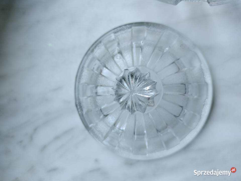 Bombonierka cukiernica puzderko szklane prl Choszczno