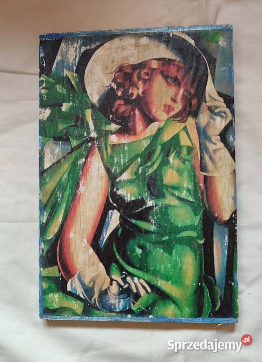 Tamara Łempicka Obraz na drewnie PREZENT Rękodzieło Gdańsk