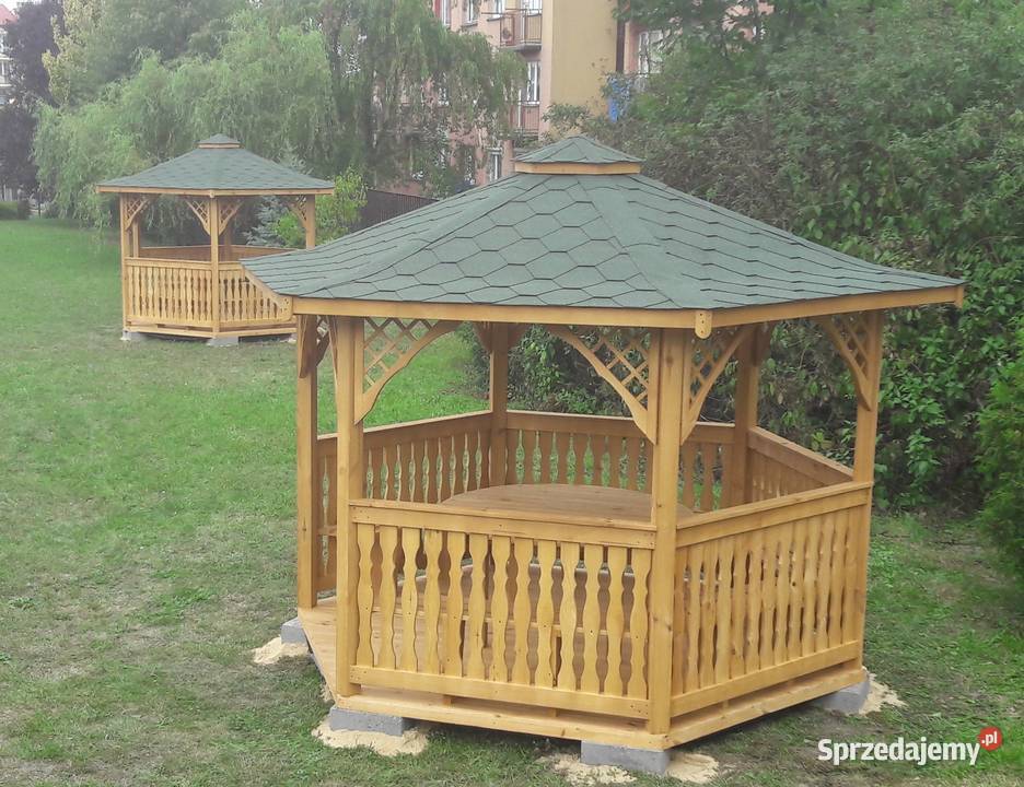 Altanka sześciokątna i ogrodowa drewniana Altany i wiaty Zimnowoda