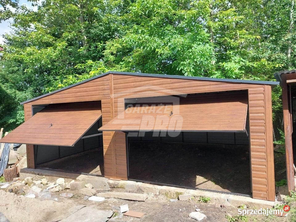Garaz blaszany 7x5 2x Brama uchylna 35m2 Krynica-Zdrój