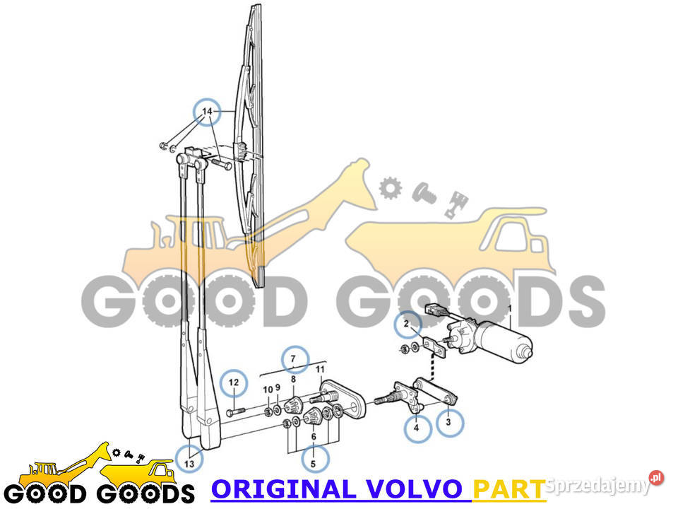 VOLVO RAMIĘ WYCIERACZKA ZESTAW 15095429 4880700 mazowieckie Władysławów sprzedam