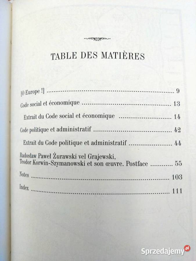 Przyszłość Europy Lavenir en Europe Warszawa sprzedam