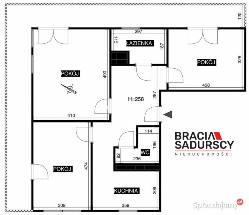 Mieszkanie 7621m2 3 pokoje Kraków Armii Krajowej