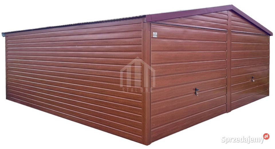 Garaż blaszany 6x5m 2x brama uchylna drzwi małopolskie