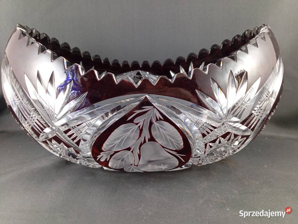 Kryształowa żardiniera ręczny szlif Zielona Góra