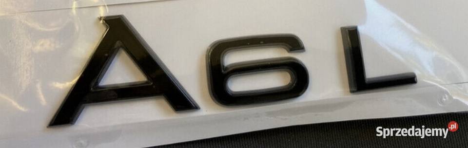 NOWY czarny emblemat logo A6L znaczek klejany Zamość