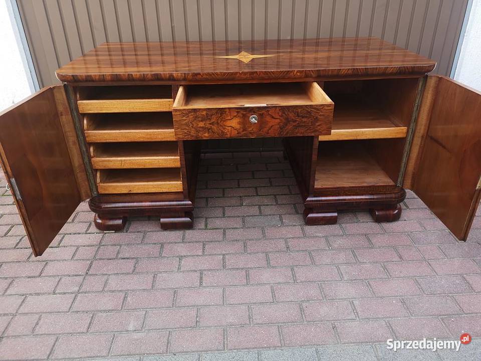 Biurko ARTDECO Orzech Unikatowe Stare Antyk Meble Swarzędz