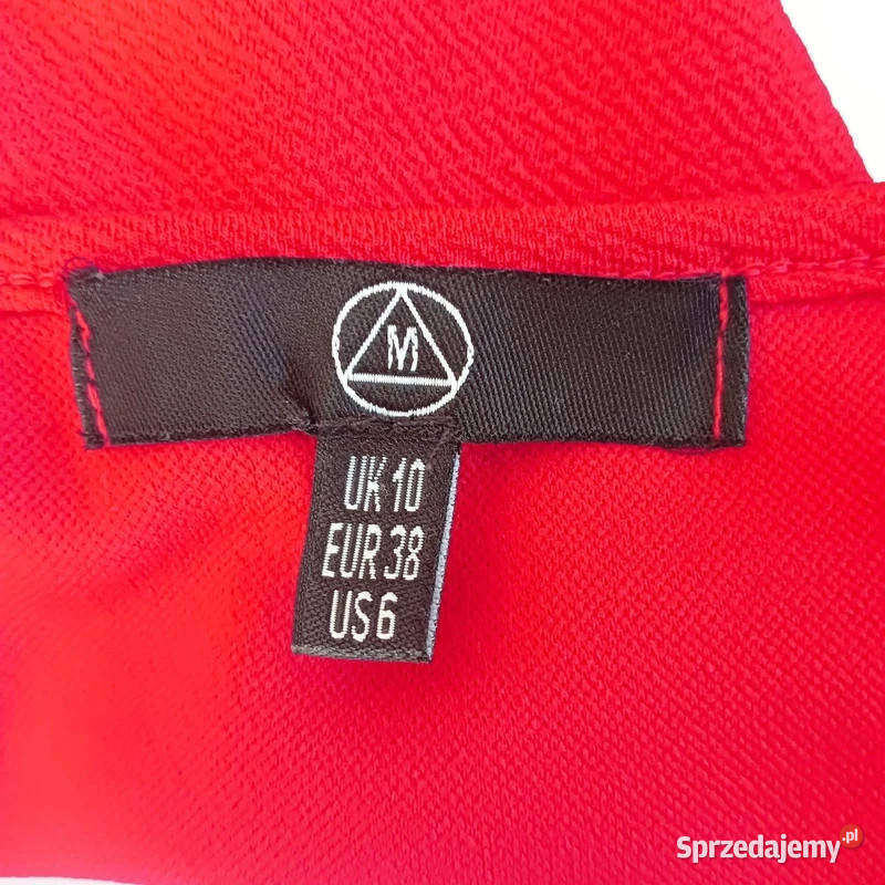 Damska elegancka czerwona sukienka koktajlowa Bez wzoru podlaskie Sokółka