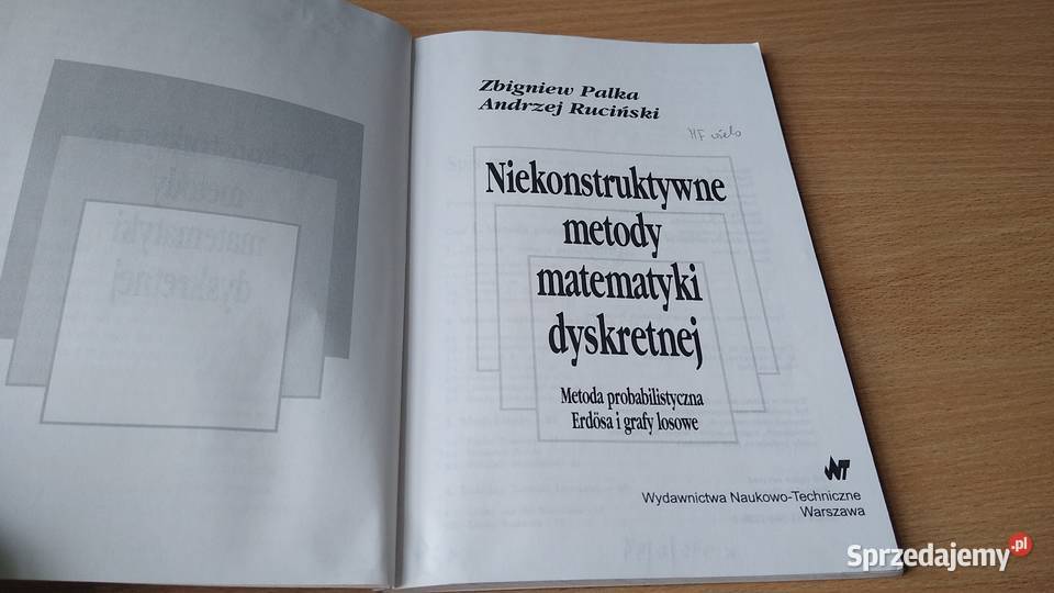 Niekonstruktywne metody matematyki dyskretnej pomorskie Gdańsk sprzedam